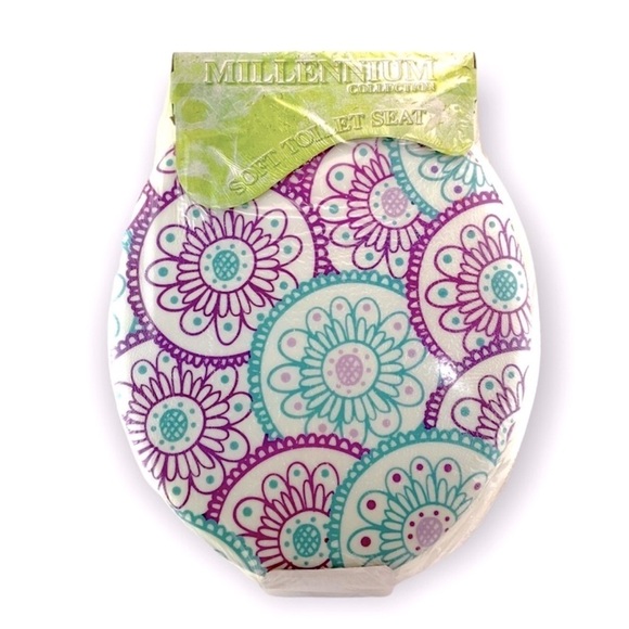 Dream Wheels Shower Curtain Hooks Purple Teal Flowers Set of 12 Popular Bath - Picture 8 of 10